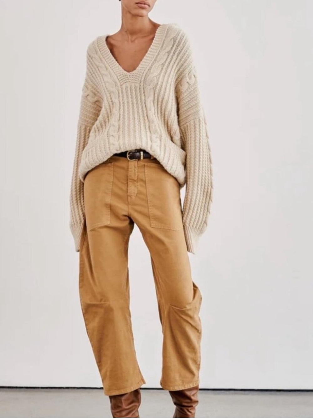Nili Lotan Shon Pant Sz 10 in Camel Barrel